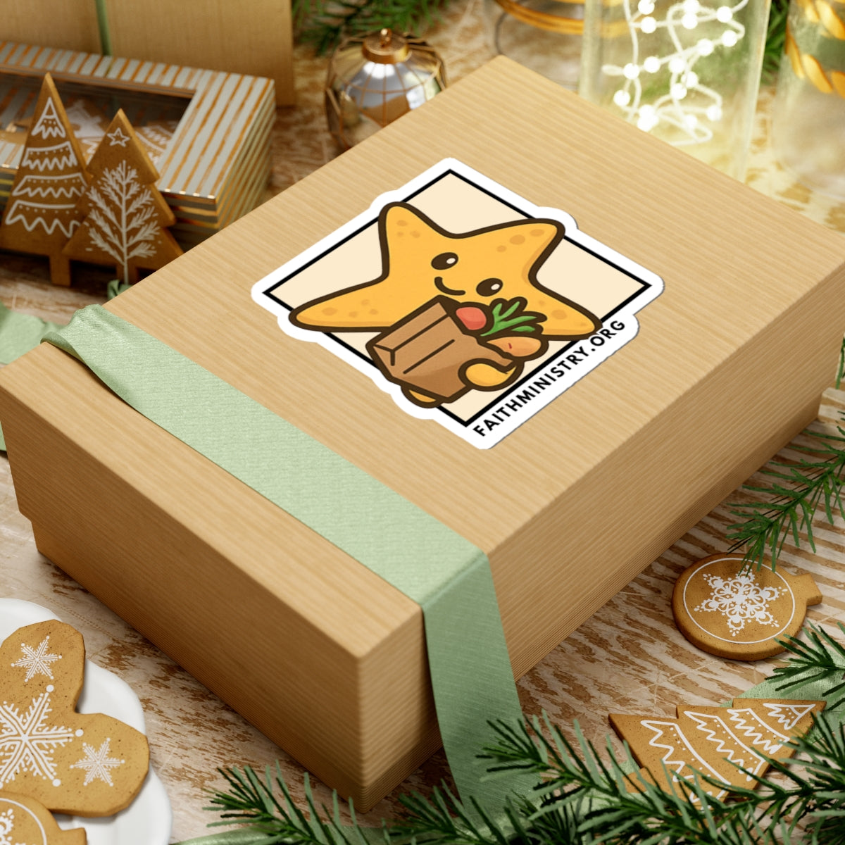 Starfish Sticker: Delivering Grocery Packges